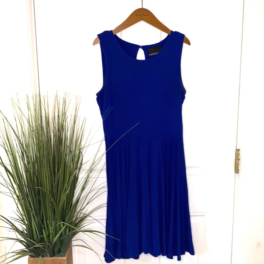 CYNTHIA ROWLEY Royal Blue Skater Dress Medium